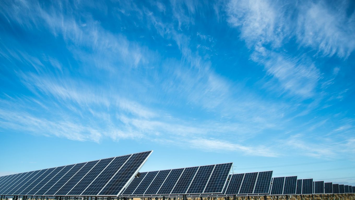 solar panel under blue sky